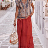 Kora Maxi Skirt - Rust