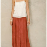 Kora Maxi Skirt - Rust