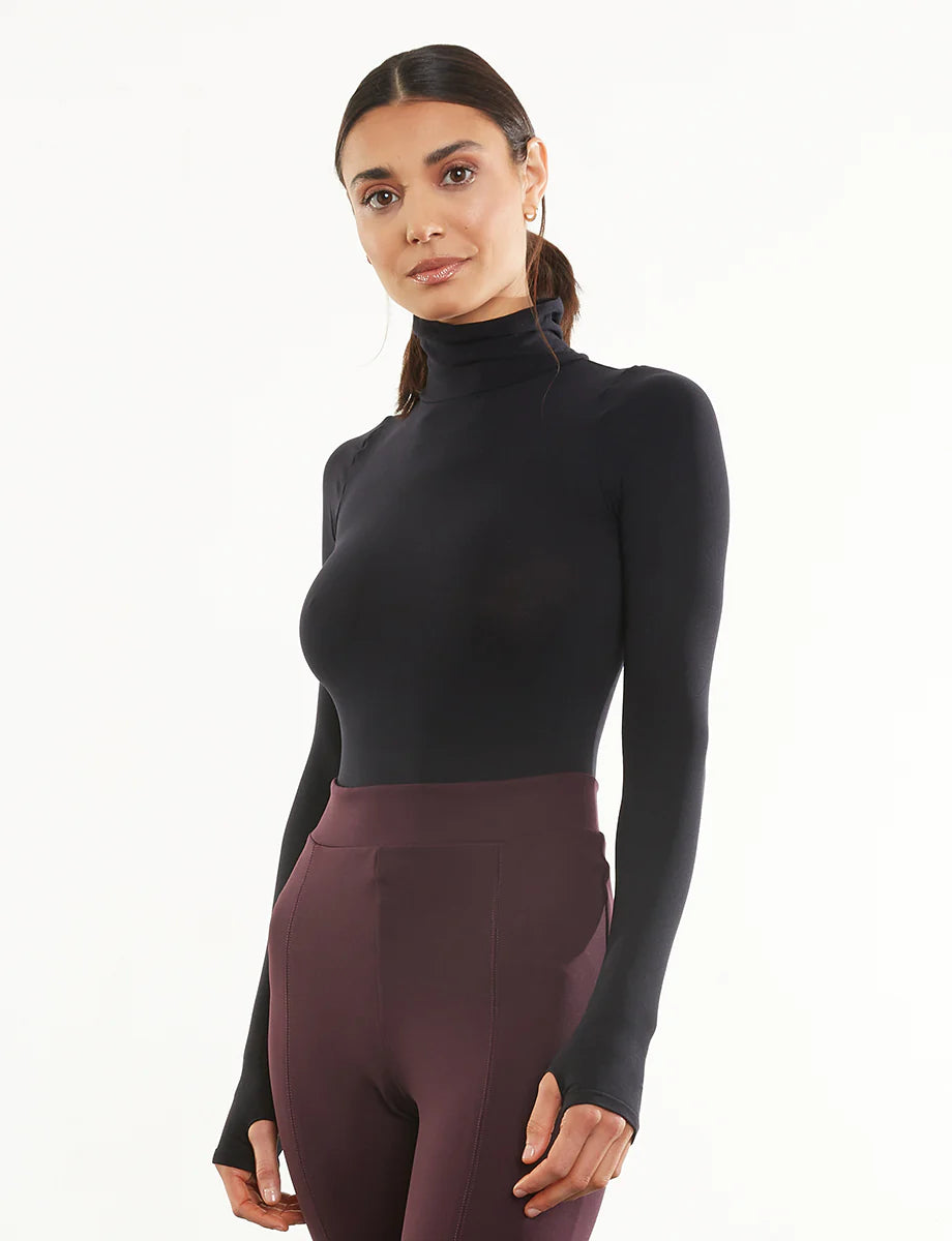 Commando Ballet Turtleneck Bodysuit - Black