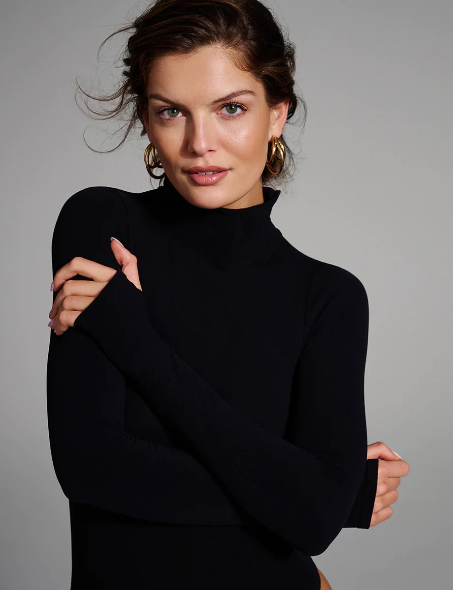 Commando Ballet Turtleneck Bodysuit - Black
