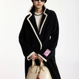 Kugar Contrast Cardigan - Black