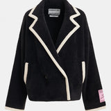 Kugar Contrast Cardigan - Black