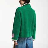 Kugar Contrast Cardigan - Kiwi Queen
