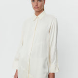 Kenza Fluid Viscose Rd Dress - Vanilla Ice