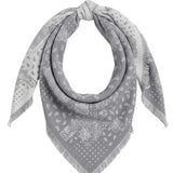 Large Triangle Bandana Scarf - Light Grey