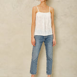 Livie Emb Top - White