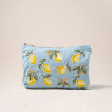 Lemon Blossom Everyday Pouch - French Blue