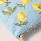 Lemon Blossom Everyday Pouch - French Blue