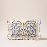 Lemon Garden Frill Pouch - Cream