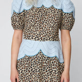 Leopard Midi Dress With Embroidery - Leopard