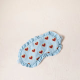 Love Hearts Frill Eye Mask - French Blue