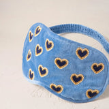Love Hearts Eye Mask - Cornflower Blue