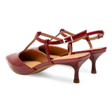 Lucca Patent Heels - Cranberry