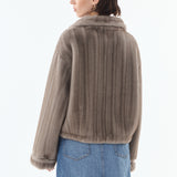 Macy Faux Fur Jacket - Grey