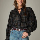 COMING SOON Coco Blouse - Noir Plaid