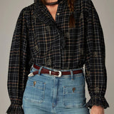 COMING SOON Coco Blouse - Noir Plaid