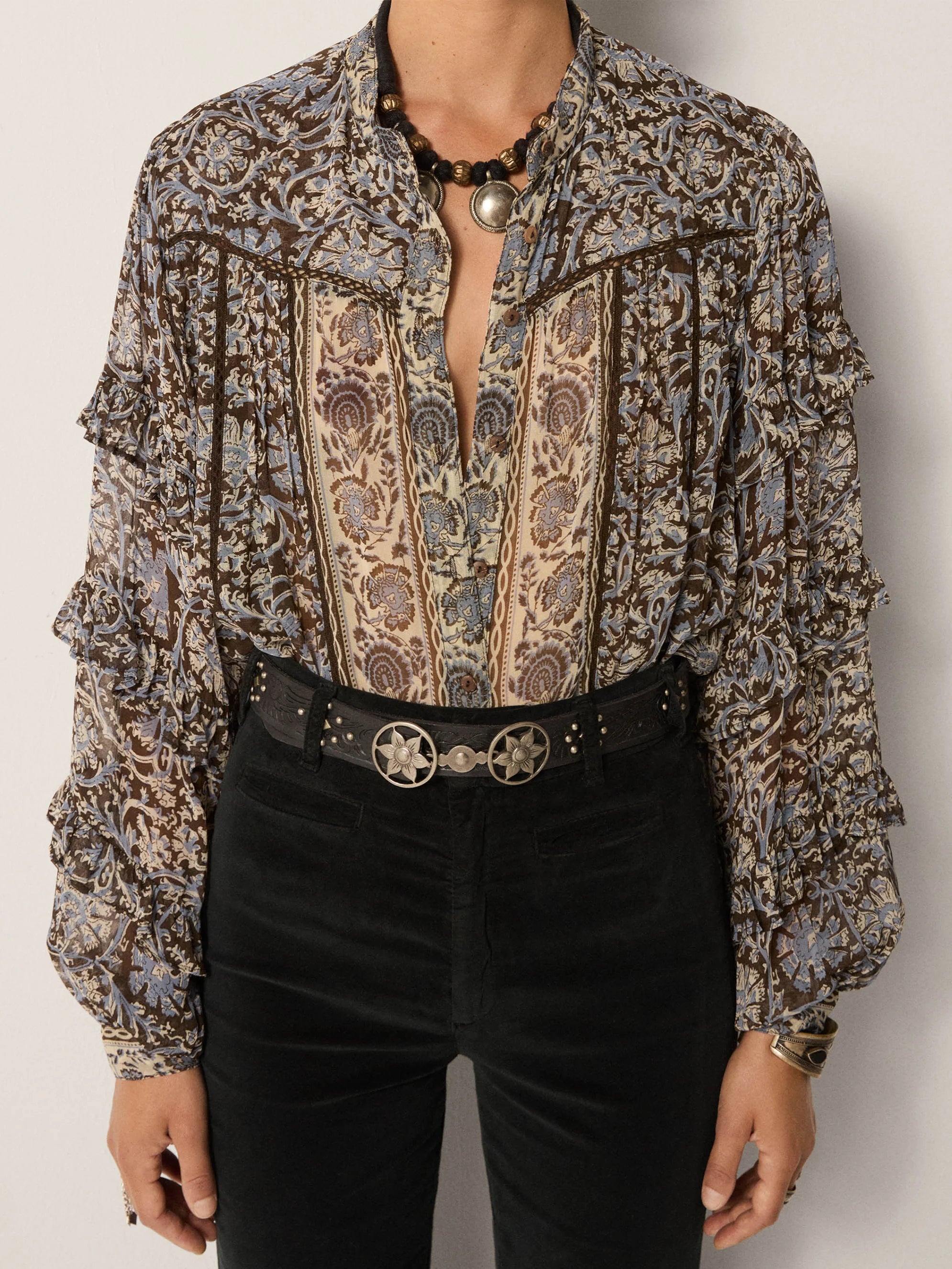 Camilla Blouse - Blue Orchid