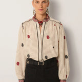 Colette Blouse - Ivory Checks