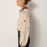 Colette Blouse - Ivory Checks