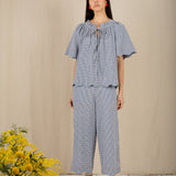 Milla Top - Navy Gingham