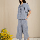 Milla Top - Navy Gingham