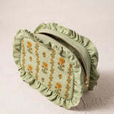 Marigolds Frill Makeup Bag - Celadon