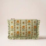 Marigolds Frill Pouch - Celadon