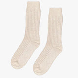 Merino Wool Blend Sock - Ivory White