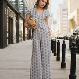 Miss Daisy Rene Trousers - Cream/Navy