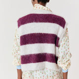 Niby Knit Vest - Cranberry Stripes