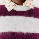 Niby Knit Vest - Cranberry Stripes