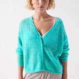 Nuggy Cardigan - Turquoise Fluo