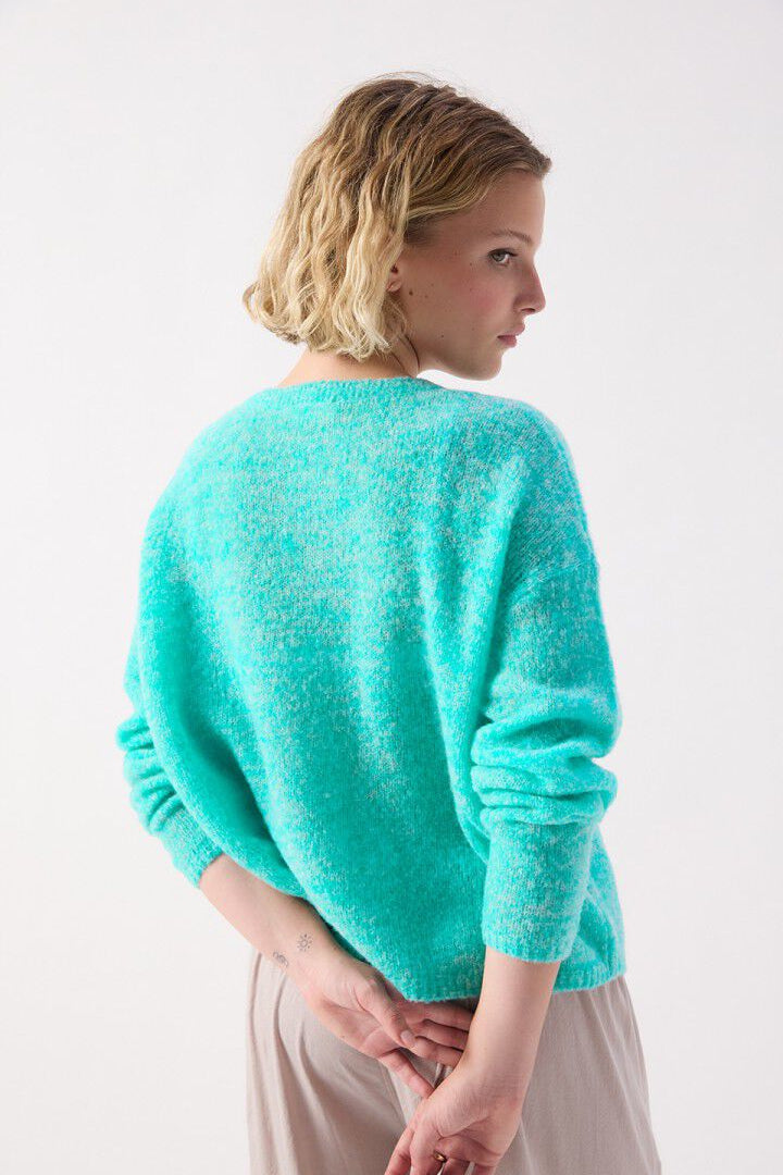 Nuggy Cardigan - Turquoise Fluo