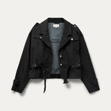 Noir Biker Jacket - Black