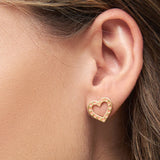 OMG Heart 1 PCS Earring - Coral