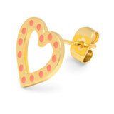 OMG Heart 1 PCS Earring - Coral