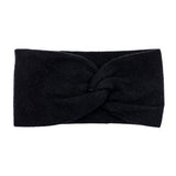 Wool & Cashmere Crossed Headband - Black