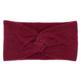 Wool & Cashmere Crossed Headband - Vino