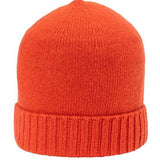 Wool & Cashmere Plain Beanie - Terracotta