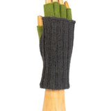 Wool & Angora Fingerless Gloves - Verde