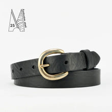 Load image into Gallery viewer, Village Leathers Classic 1&quot; Belt - Black/Gold
