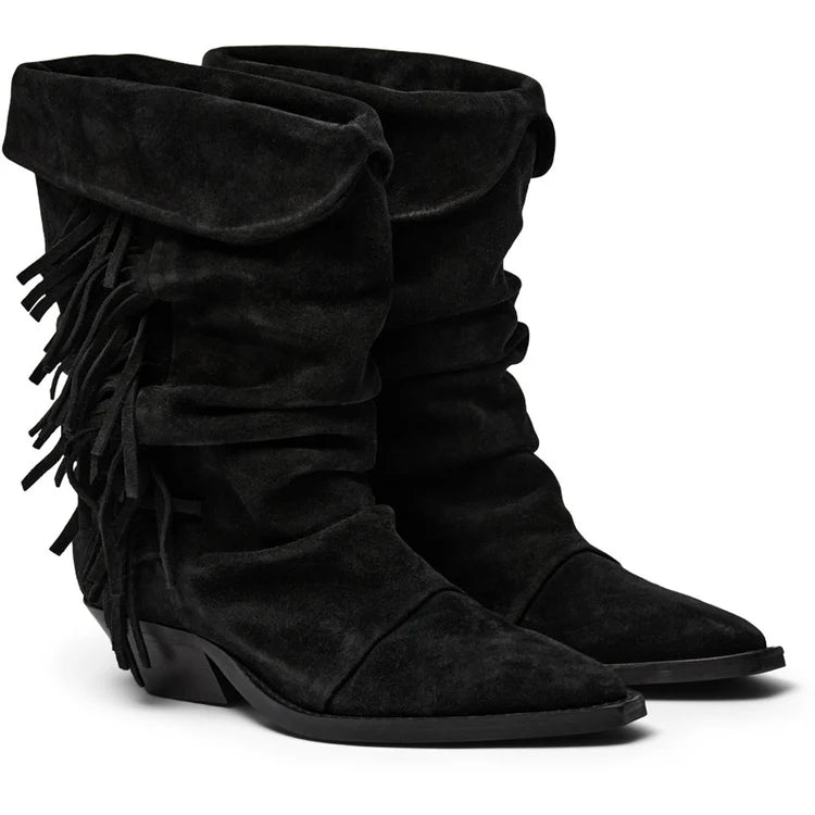PAGale Boots - Black Suede