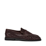 PAElmira Croco Loafers - Brown