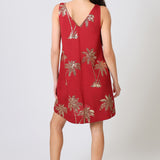 Palms of Gold Valerie Dress - Wine