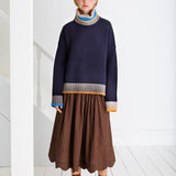 Polly Skirt - Midnight/Tan