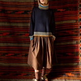 Polly Skirt - Midnight/Tan