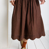 Polly Skirt - Midnight/Tan