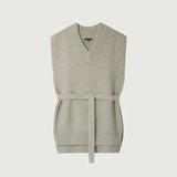 Costa Knit Vest - Mottled Grey