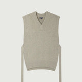 Costa Knit Vest - Mottled Grey