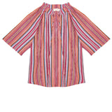 Palmer Gathered Top - Multi Stripe